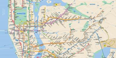 ნიუ-იორკში, მანჰეტენზე, მეტრო რუკა